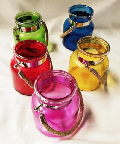Hanging Tea Light Candle Holders (Multicolor)