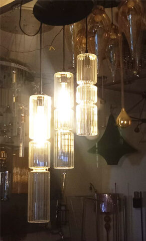 Tiered Light - Polished Nickel, 3 Drop Cluster
