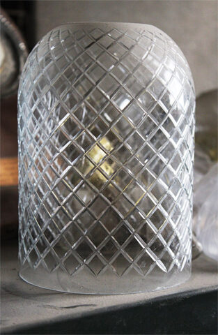 Handmade Glass hanging Light Clear Cut
