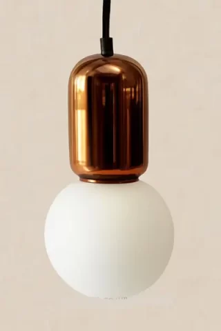 Copper Finish Glass Celling Hanging Pendant Light