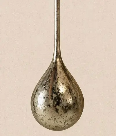 Silver Antique Hanging Drop