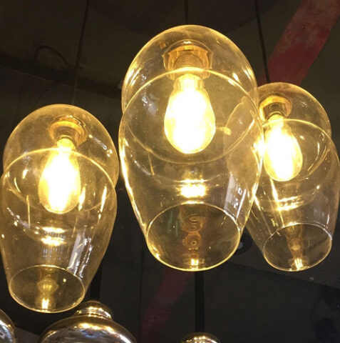 Amber Glass Pendant Light