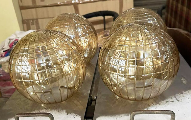 Crystal Golden Globe Chandelier