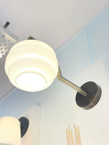 Milk Glass Hive Semi-Flush Ceiling Light