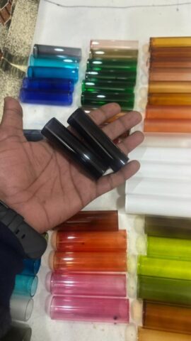 Colorful Frosted Glass Tubes