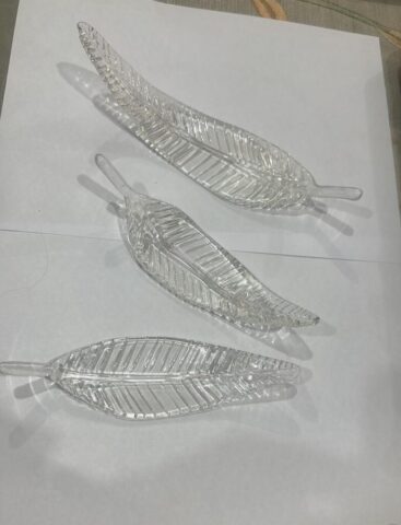 Borosilicate Feather/Leaves Glass for Chandelier
